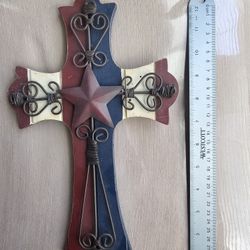Large Red, White, And Blue Cross
