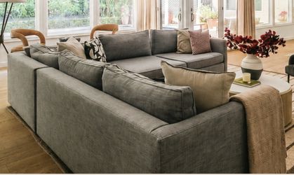 Room & Board York Gray Sectional Sofa