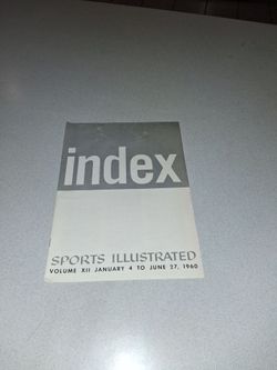 VINTAGE SPORTS ILLUSTRATED INDEX VOLUME XII JANUARY 4 TO JUNE 27, 1960