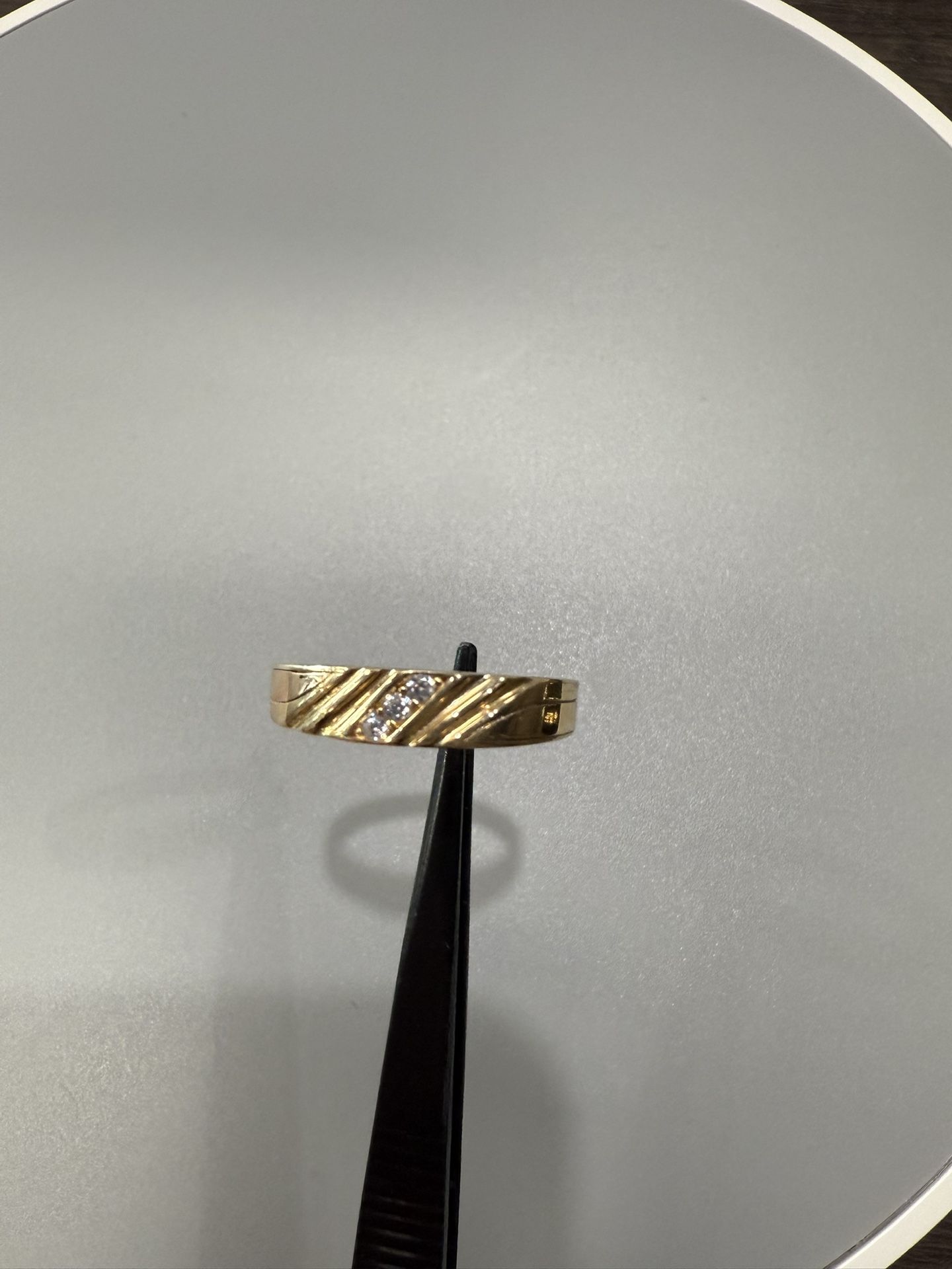 14KYG CZ Wedding Band