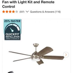 Home Decorators Collection Camrose 60 in. White Color Changing Integrated LED Brushed Nickel Indoor Ceiling Fan with Light Kit and Remote Control