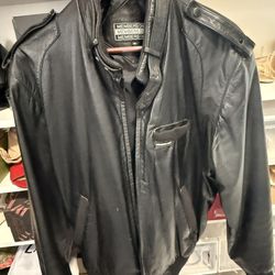 MEN LEATHER MEMBERS ONLY JACKET