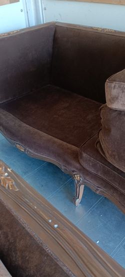 Brown velvet couch 7 foot Free Delivery