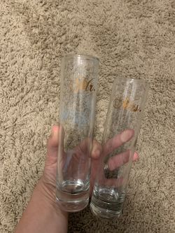 Mr and mrs sand ceremony vases