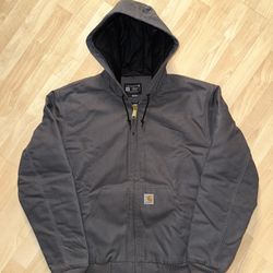 Carhartt Men's J140 GVL Loose Fit Firm Duck Insulated Flannel-Lined Active Jac Size M NWOT