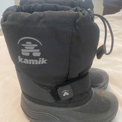 Kanji Childrens Black Snow Boots 
