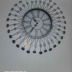 Clock with diamonds