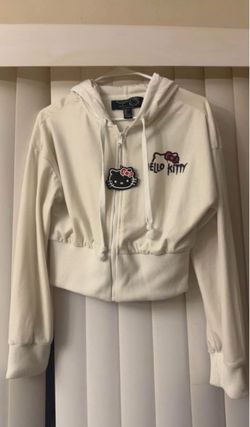 Hello kitty white zip up hoodie size medium