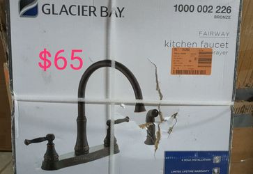 Glacier bay kitchen faucet in bronze