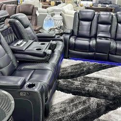 Brand New ▪️$40 Down Payment Finance ▪️▪️Led Power Reclining Living Room Set ▪️Sofa & Loveseat▪️ Delivery Available 