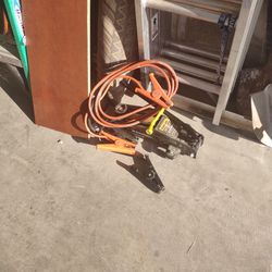 2 Ton Car Jack With Jumper Cables $25