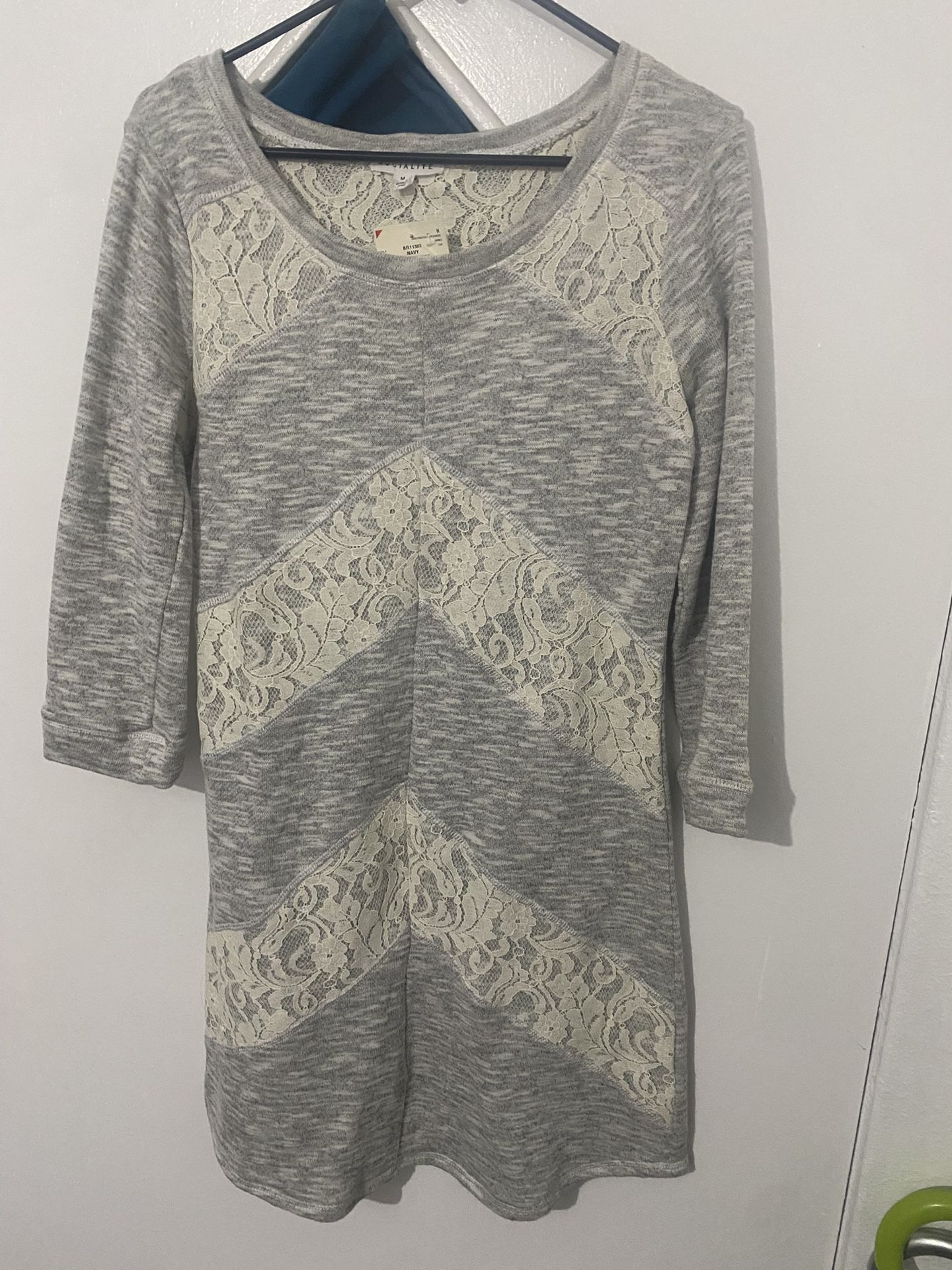 Gray Lacy Dress