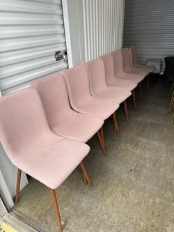 Set 8 Pink Chairs