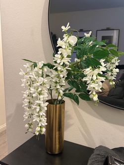 Vase and artificial flowers