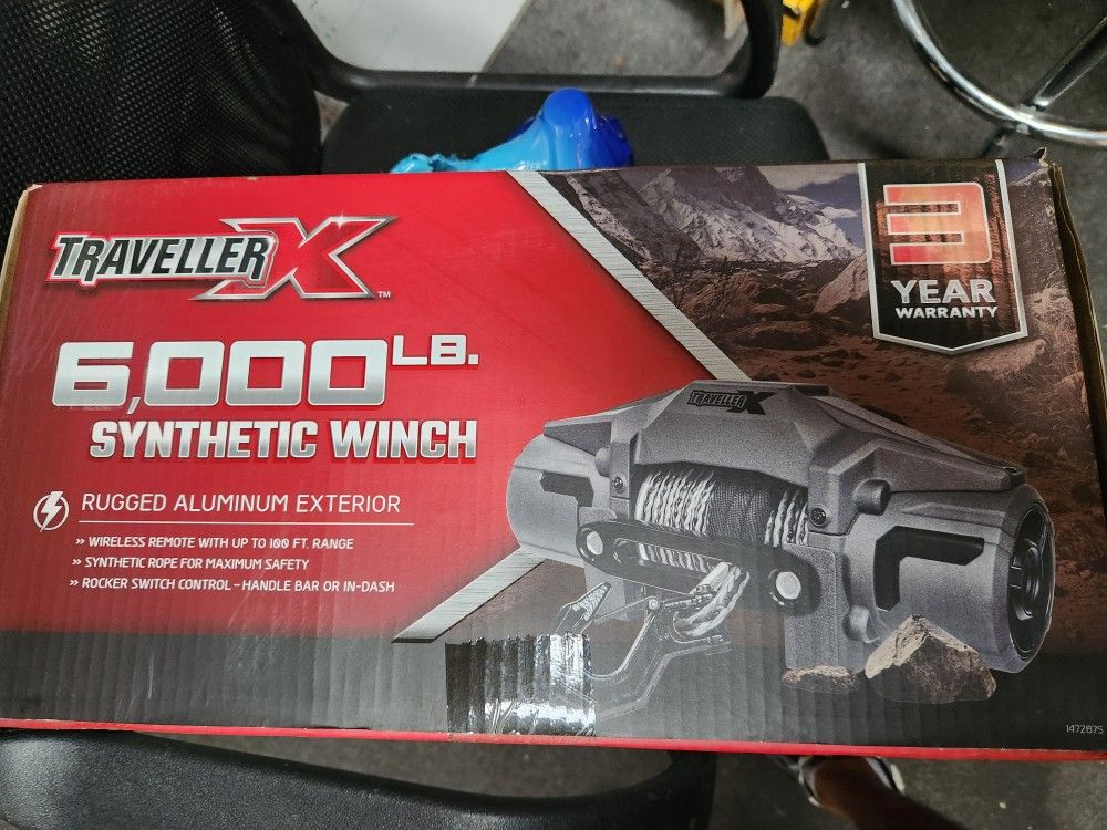 TravellerX 6000 Lb Capacity Synthetic Rope Truck Winch