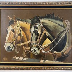 Oil painting on wood panel by Hector Morales