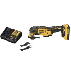 DEWALT ATOMIC 20V MAX Cordless Brushless Oscillating Multi Tool with (1) 20V 2.0Ah Battery and Charger