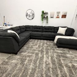 Grey Sectional Couch - Free Delivery 