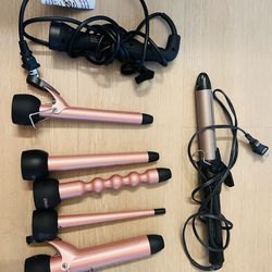 One standard curling iron + one multi-styler with various attachments