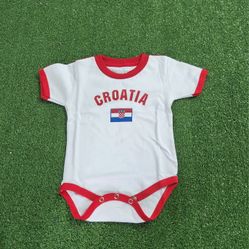 Croatia Baby Bodysuit  100% Cotton