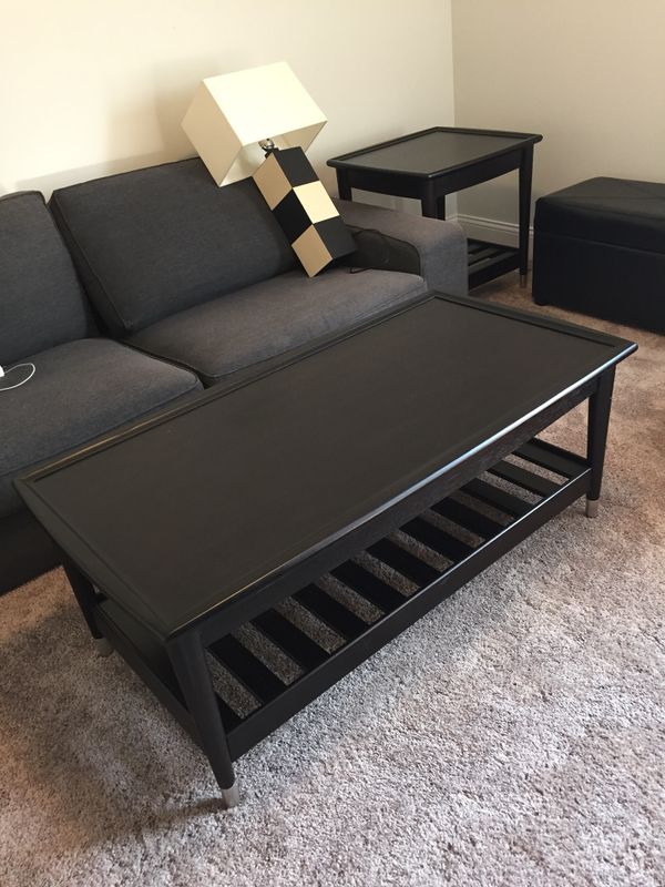 Black Wood Coffee Table And End For In Peoria Il Offerup