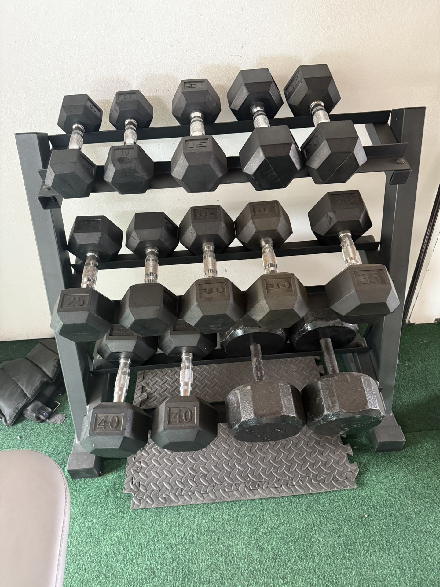 Dumbbell Weights And Rack