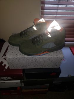 Jordan 5 Olive And Orange