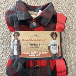 Youth Vintage Shirt Jacket With Tee