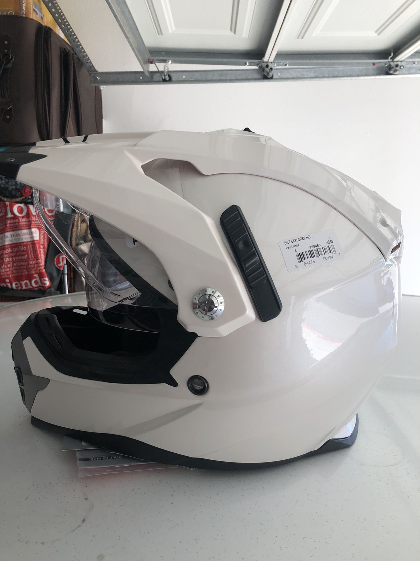 Motorcycle adventure helmet, never used with tags