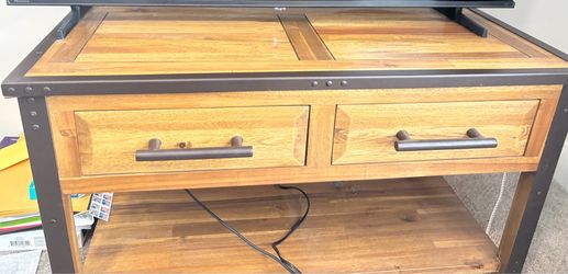 Industrial TV Stand / Media Console with Storage Drawers