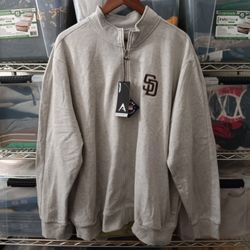 San Diego Padres Antigua Men's Action Jacket Full-Zip Sweater 2XL 