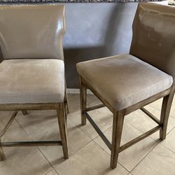 (2) Bar Stools- Tan/taupe