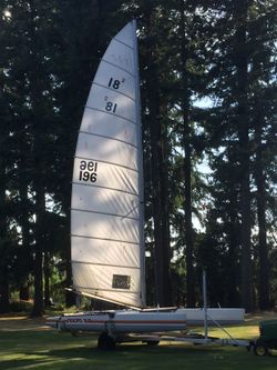 1980 NACRA 18 Square Meter Catamaran Sailboat