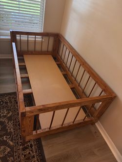 Handmade Solid Wood Twin Montessori Floor Bed