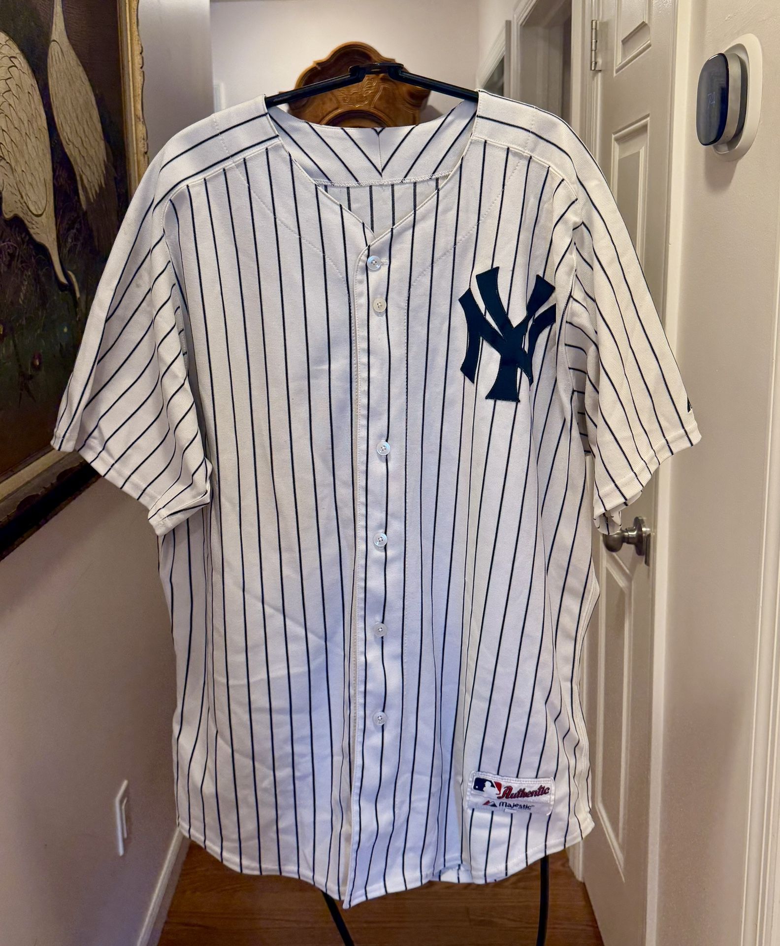 VTG Mens New York Yankees DEREK JETER #2 Sewn Baseball JERSEY Majestic Sz 52 XXL