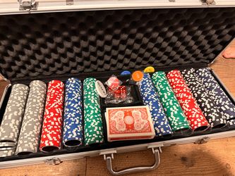 Poker Chip Set in Aluminum Carrying Case