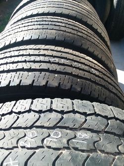 275 70 18 five good truck tires $20 each