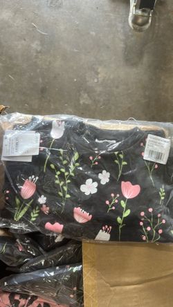 Nordstrom dot floral swear top black