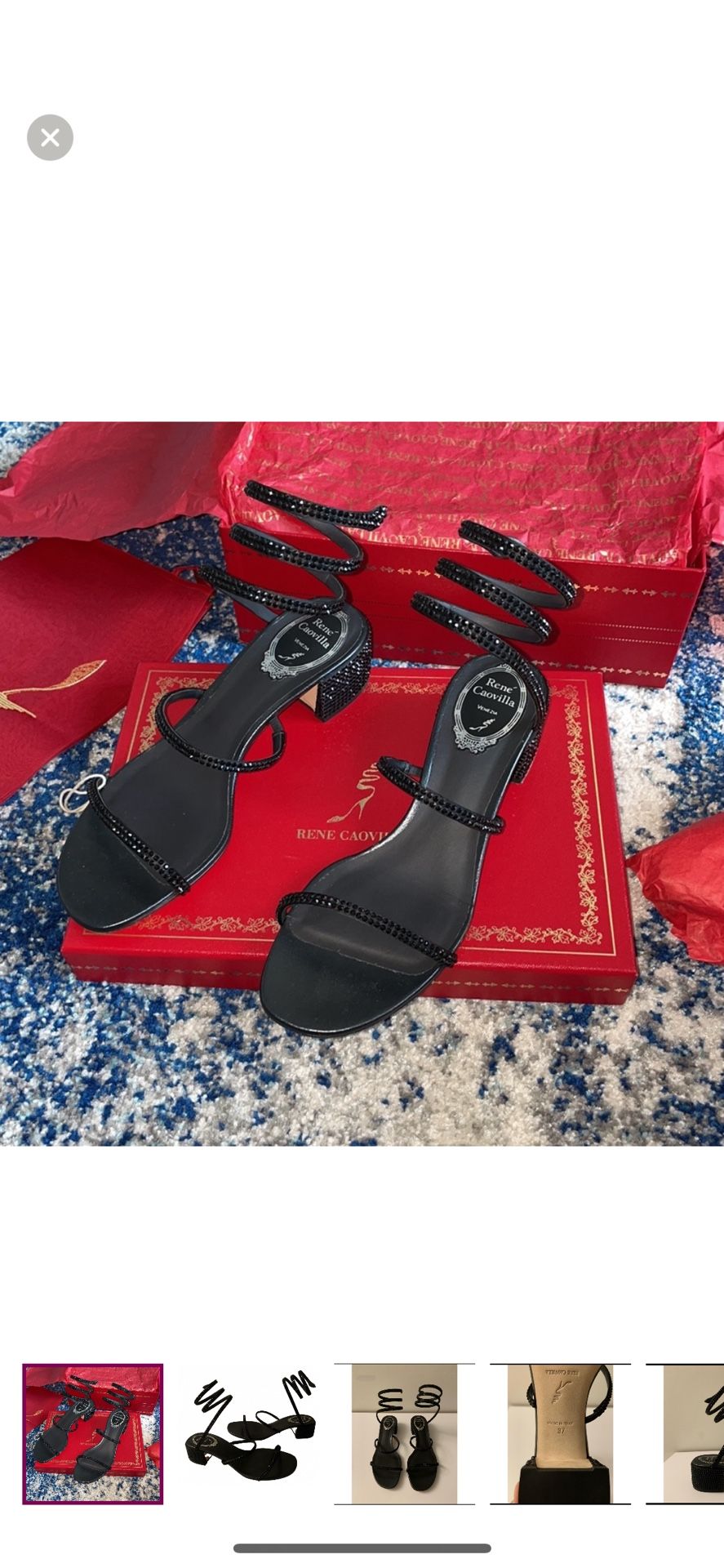 Rene Caovilla Block Sandal Heel