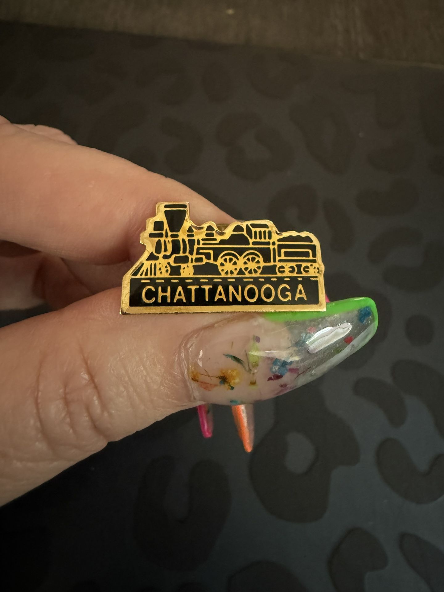 Vintage Chattanooga TN Vintage Choo Choo Lapel Pin Tie Tack Brooch - Tennessee Train USA