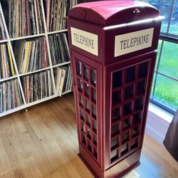 British Phone Booth Book Shelf
