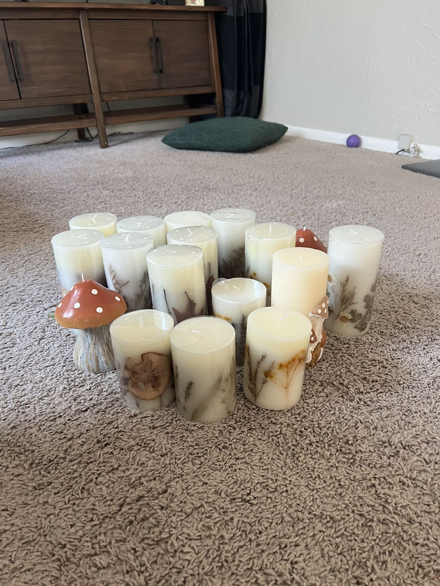 Variety Of Pillar Candles