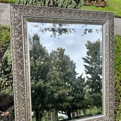 Antique Silver Beveled Mirror Size 16x20(Mirror) And 21x25( With Frame)