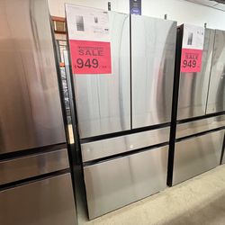 Samsung Bespoke 23 cu. ft. Counter Depth 4-Door French Door Refrigerator with Beverage Center