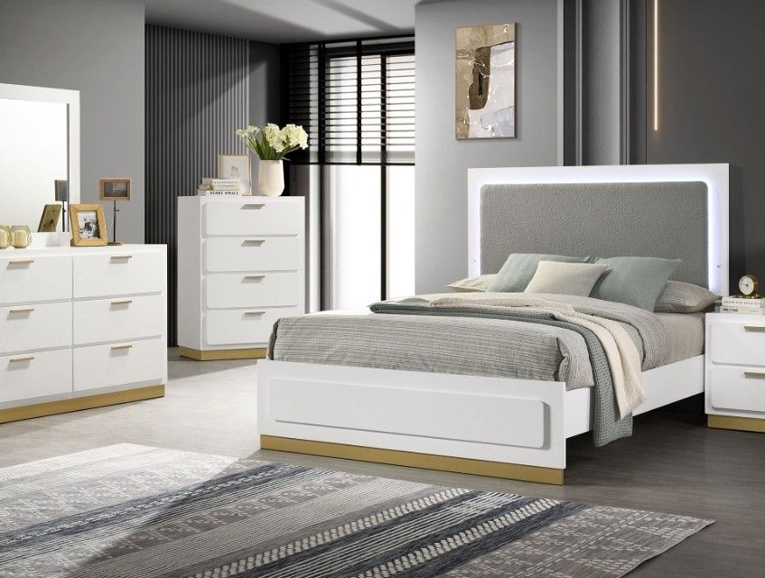 Caraway LED Queen Bed 