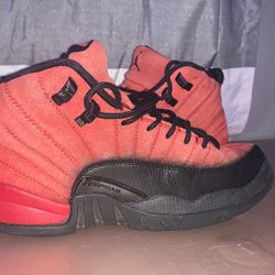 Jordan 12 Red and Black Size 7