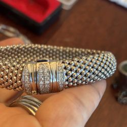 Diadems bronze with white sapphire made in Italy bracelet