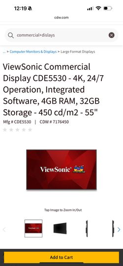 Viewsonic Commercial Display 55in
