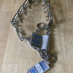Sprenger chrome plated ultra training dog collar. NWT. Neck size 22”. X heavy. 