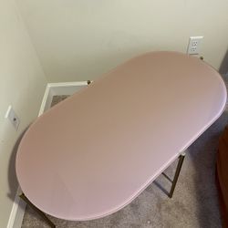 Article Brand Pink Glass/bronze Legs Coffee Table 